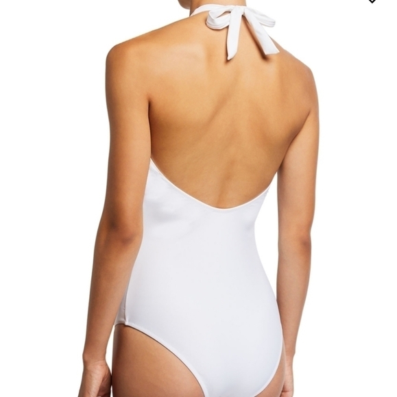 New Letarte Laguna Plunging Halter One-Piece Swimsuit NWT Medium - Picture 4 of 7